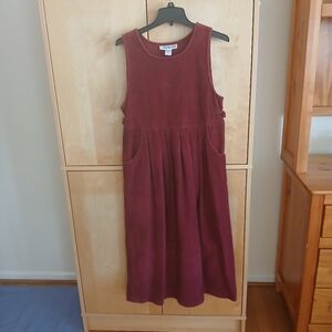Cambridge Spirit Corduroy burgundy Sleeveless Dress size: Small